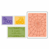 Sizzix - Textured Impressions - Embossing Folders - Halloween Set