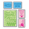 Sizzix - Textured Impressions - Embossing Folders - Thank You Set 2