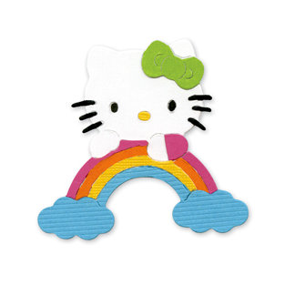 Sizzix - Sizzlits Die - Hello Kitty Collection - Die Cutting Template - Medium - Hello Kitty with Rainbow, CLEARANCE