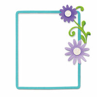 Sizzix - Bigz Die - In Bloom Collection - Die Cutting Template - Rectangle Frame with Flowers and Vine, CLEARANCE