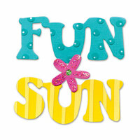 Sizzix - Bigz Die - Hello Kitty Summer Collection - Die Cutting Template - Phrase - Fun and Sun, CLEARANCE