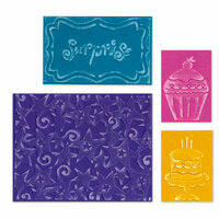 Sizzix - Textured Impressions - Embossing Folders - Birthday Surprise Set