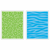 Sizzix - Textured Impressions - Embossing Folders - Animal Print Set