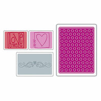 Sizzix - Textured Impressions - Embossing Folders - Love Set