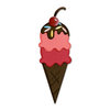 Sizzix - Bigz Die - Summer Collection - Die Cutting Template - Ice Cream Cone Cherries and Sprinkles