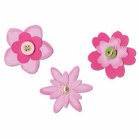 Sizzix - Celebrations Collection - Sizzlits Die - Medium - 3 Pack - Flower Layers Set Number 3