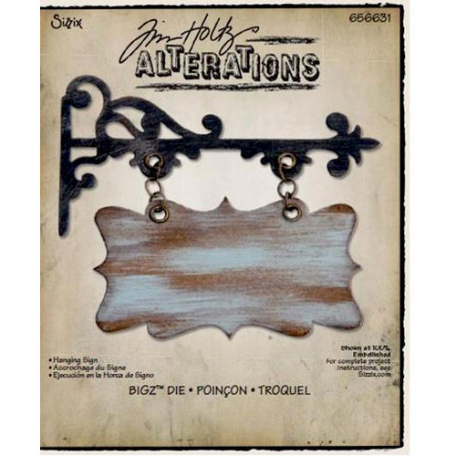 Sizzix - Tim Holtz - Bigz Die - Alterations Collection - Die Cutting Template - Hanging Sign
