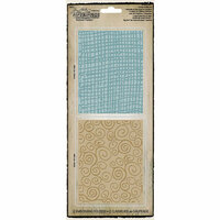 Sizzix - Tim Holtz - Texture Fades - Alterations Collection - Embossing Folders - Burlap and Swirls Set