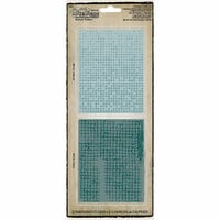 Sizzix - Tim Holtz - Texture Fades - Alterations Collection - Embossing Folders - Dot-Matrix and Gridlock Set