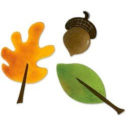 Sizzix - Fall Collection - Bigz Die - Die Cutting Template - Leaves and Acorn