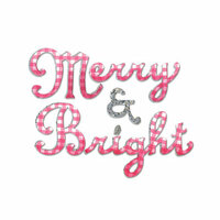 Sizzix - Bigz Die - Christmas Collection - Die Cutting Template - Phrase, Merry and Bright