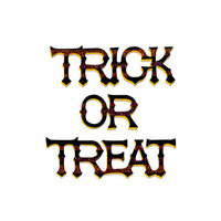 Sizzix - Bigz Die - Halloween Collection - Die Cutting Template - Phrase, Trick or Treat