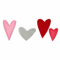 Sizzix - Sizzlits Die - Valentine Collection - Die Cutting Template - Medium - Heart Set 2