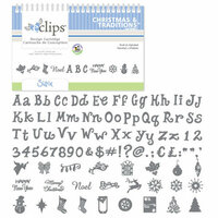 Sizzix - EClips - Electronic Shape Cutting System - Cartridge - Christmas and Traditions Alphabet