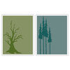 Sizzix - Tim Holtz- Texture Fades - Alterations Collection - Embossing Folders - Branch Tree and Tall Pines