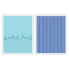 Sizzix - Textured Impressions - Embossing Folders - Flourish, Dots and Ribbon Set