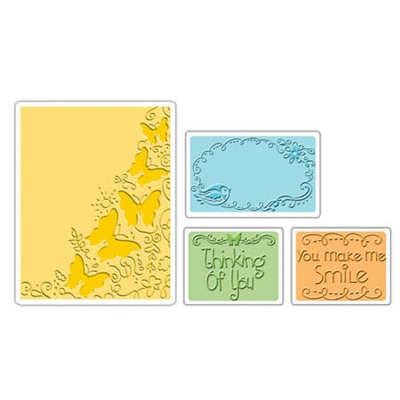 Sizzix - Textured Impressions - Embossing Folders - Butterfly Migration Set