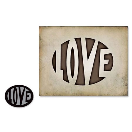 Sizzix - Tim Holtz - Movers and Shapers Die - Alterations Collection - Die Cutting Template - Love