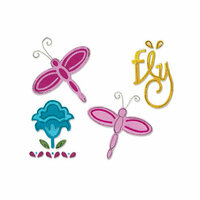 Sizzix - Sizzlits Die - Stationery Collection - Die Cutting Template - Small - Dragonfly Set
