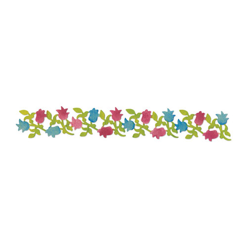 Sizzix - Sizzlits Decorative Strip Die - Country Foliage Collection - Die Cutting Template - Flowering Foliage