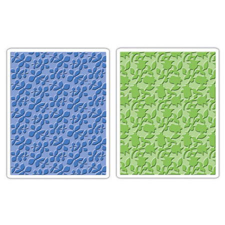 Sizzix - Textured Impressions - Embossing Folders - Country and Flowering Foliage Set