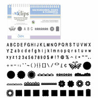 Sizzix - EClips - Electronic Shape Cutting System - Cartridge - Backgrounds, Edges and Flowerful Alphabet