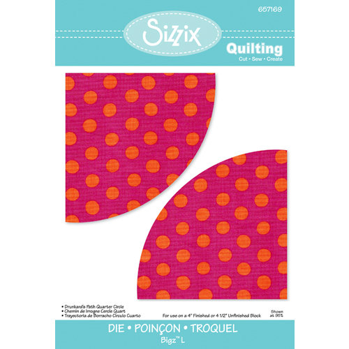 Sizzix - Quilting by Design - Bigz L Die - Drunkard's Path Quarter Circle