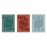 Sizzix - Tim Holtz - Texture Trades - Alterations Collection - Embossing Folders - Poker Face Set