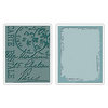Sizzix - Tim Holtz - Texture Fades - Alterations Collection - Embossing Folders - Distressed Frame and Postal Set