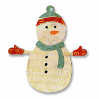 Sizzix - Basic Grey - Figgy Pudding Collection - Sizzlits Die - Small - Snowman 7