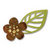Sizzix - BasicGrey - Figgy Pudding Collection - Sizzlits Die - Medium - Flower and Leaf 5