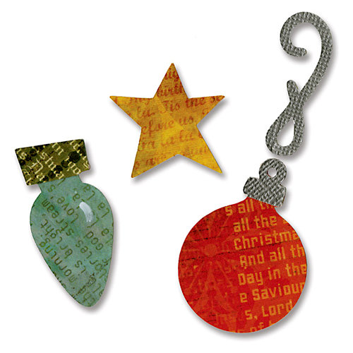 Sizzix - BasicGrey - Figgy Pudding Collection - Sizzlits Die - Medium - Ornaments 3