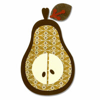 Sizzix - Basic Grey - Bigz Die - Figgy Pudding Collection - Die Cutting Template - Pear
