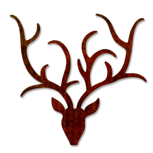 Sizzix - BasicGrey - Figgy Pudding Collection - Bigz Die - Reindeer with Antlers