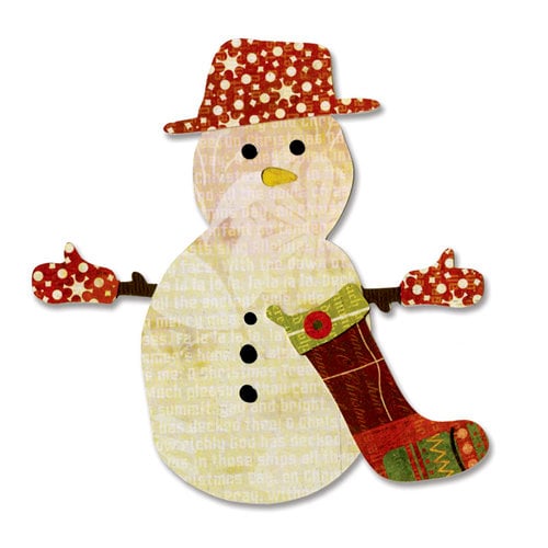 Sizzix - BasicGrey - Figgy Pudding Collection - Bigz Die - Snowman and Stocking
