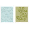 Sizzix - BasicGrey - Textured Impressions - Figgy Pudding Collection - Embossing Folders - Pear and Vines Set