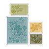 Sizzix - BasicGrey - Textured Impressions - Figgy Pudding Collection - Embossing Folders - Winter Botanicals Set