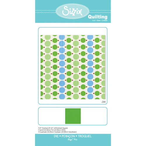 Sizzix - Quilting by Design - Bigz Pro Die - Die Cutting Template - 8 Inch Finished Square