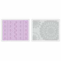 Sizzix - Textured Impressions - It's a Wrap Collection - Embossing Folders - Lace Set