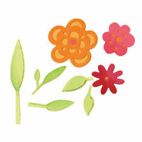 Sizzix - Decorative Accents Collection - Sizzlits Die - Medium - Flowers and Leaves Set
