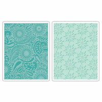 Sizzix - Textured Impressions - Decorative Accents Collection - Embossing Folders - Daisy Blast and Paisley Palooza Set