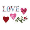 Sizzix - Vintage Valentine Collection - Sizzlits Die - Medium - Love Set 3