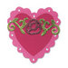 Sizzix - Vintage Valentine Collection - Bigz Die - Heart, Scallop with Roses