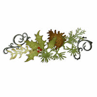 Sizzix - Tim Holtz - Alterations Collection - Sizzlits Decorative Strip Die - Festive Greenery