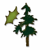 Sizzix - Tim Holtz - Alterations Collection - Movers and Shapers Die - Christmas - Mini Pine Tree and Holly Set