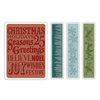 Sizzix - Tim Holtz - Texture Fades - Alterations Collection - Embossing Folders - Christmas Background and Borders Set
