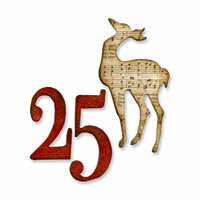 Sizzix - Tim Holtz - Alterations Collection - Movers and Shapers Die - Christmas - Mini Reindeer and 25 Set