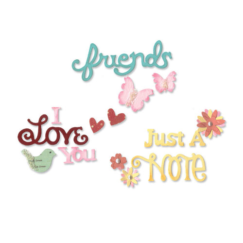 Sizzix - Greetings Collection - Sizzlits Die - Medium - Card Phrases Set 2