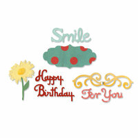 Sizzix - Greetings Collection - Sizzlits Die - Medium - Card Phrases Set 3