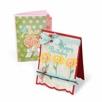 Sizzix - Bigz Die - Greetings Collection - Extra Long Die Cutting Template - Card Fronts, A6 Bracket and Ticket